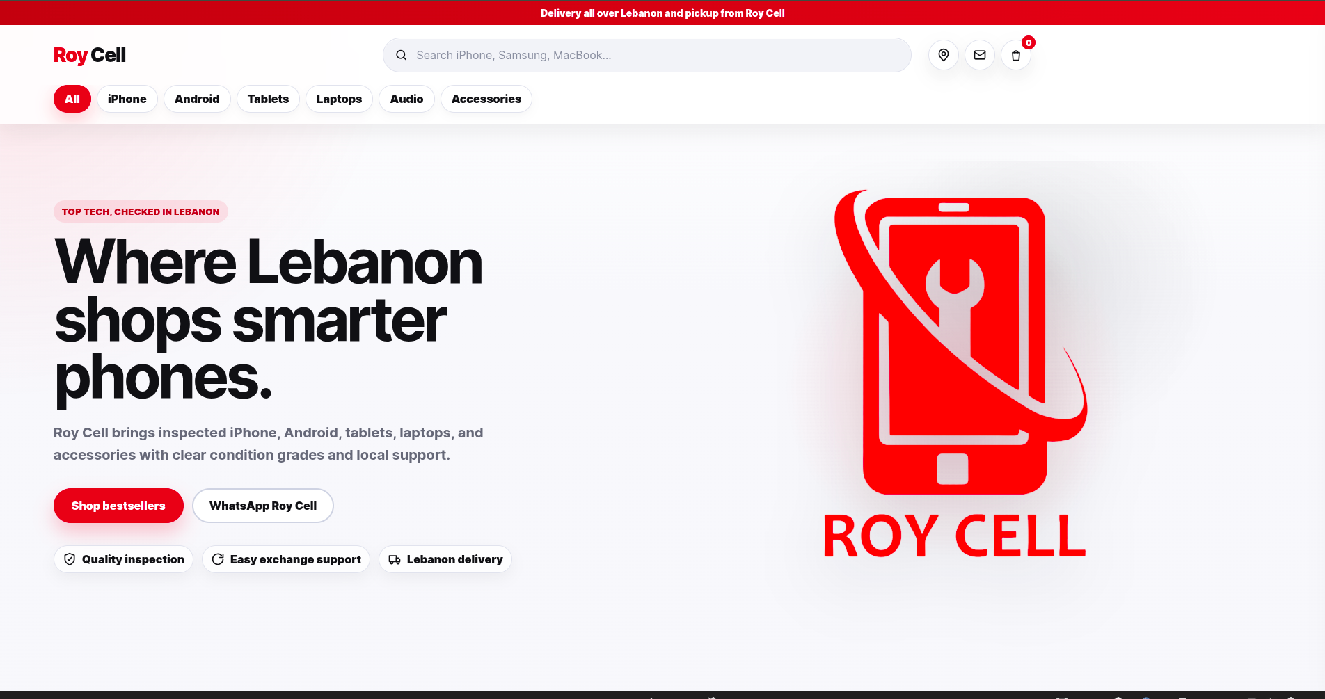 Roy Cell - phone and accessories e-commerce store
