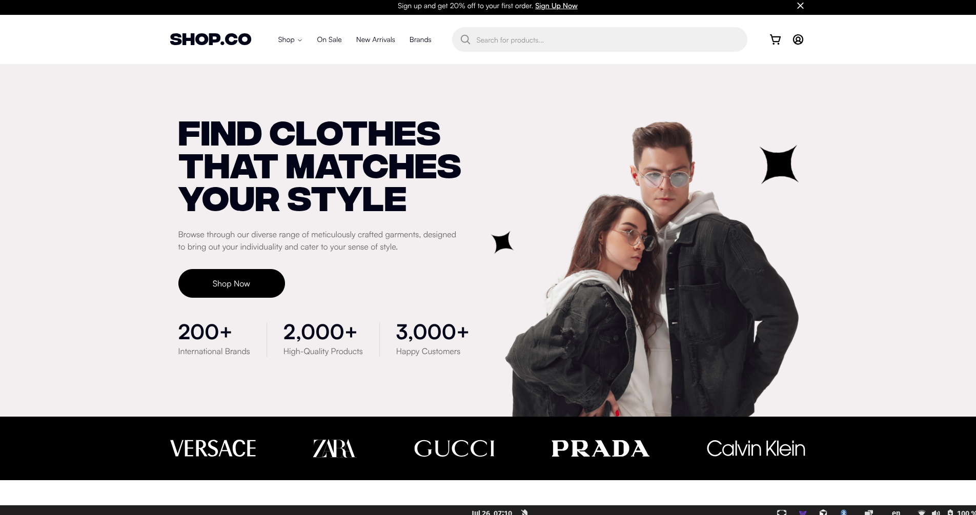 SHOP.CO e-commerce storefront built by Roy Tech Solutions
